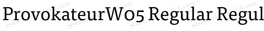 ProvokateurW05 Regular Regular字体转换